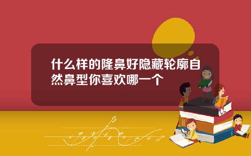 什么样的隆鼻好隐藏轮廓自然鼻型你喜欢哪一个