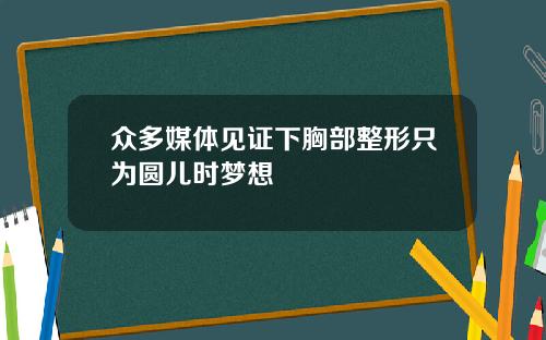 众多媒体见证下胸部整形只为圆儿时梦想