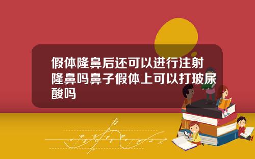 假体隆鼻后还可以进行注射隆鼻吗鼻子假体上可以打玻尿酸吗