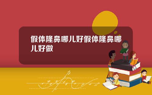 假体隆鼻哪儿好假体隆鼻哪儿好做