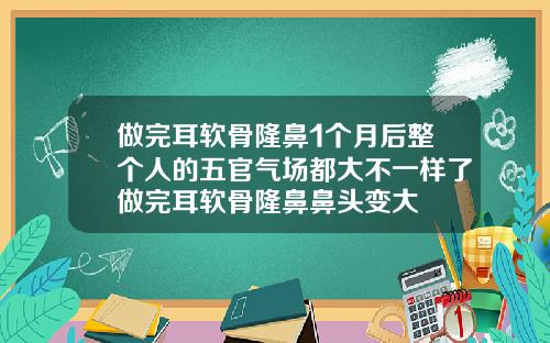 做完耳软骨隆鼻1个月后整个人的五官气场都大不一样了做完耳软骨隆鼻鼻头变大
