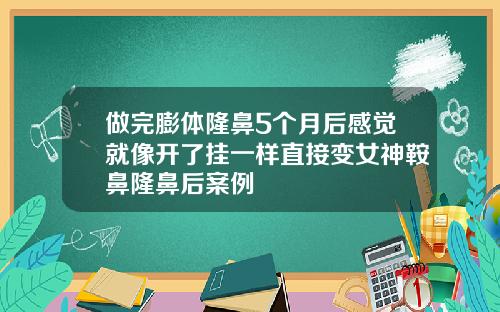 做完膨体隆鼻5个月后感觉就像开了挂一样直接变女神鞍鼻隆鼻后案例