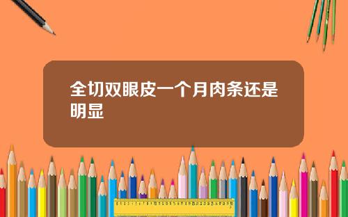 全切双眼皮一个月肉条还是明显