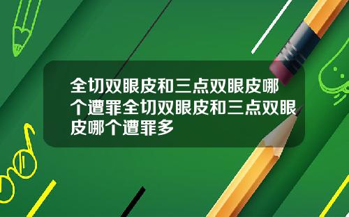 全切双眼皮和三点双眼皮哪个遭罪全切双眼皮和三点双眼皮哪个遭罪多