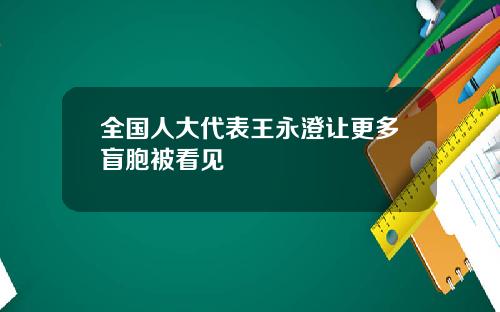 全国人大代表王永澄让更多盲胞被看见