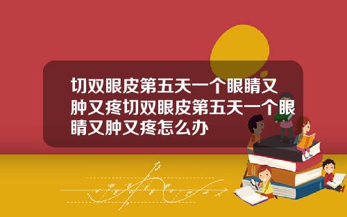 切双眼皮第五天一个眼睛又肿又疼切双眼皮第五天一个眼睛又肿又疼怎么办
