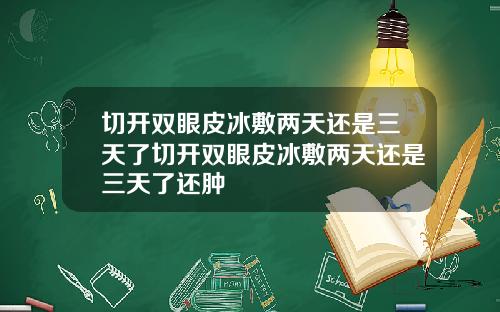 切开双眼皮冰敷两天还是三天了切开双眼皮冰敷两天还是三天了还肿