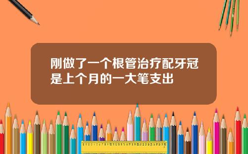 刚做了一个根管治疗配牙冠是上个月的一大笔支出
