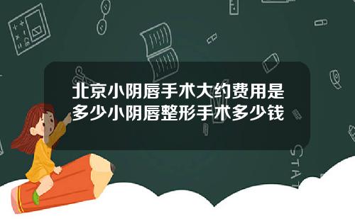 北京小阴唇手术大约费用是多少小阴唇整形手术多少钱