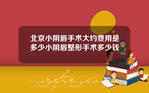 北京小阴唇手术大约费用是多少小阴唇整形手术多少钱