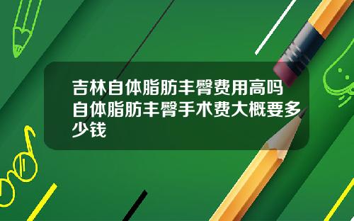 吉林自体脂肪丰臀费用高吗自体脂肪丰臀手术费大概要多少钱