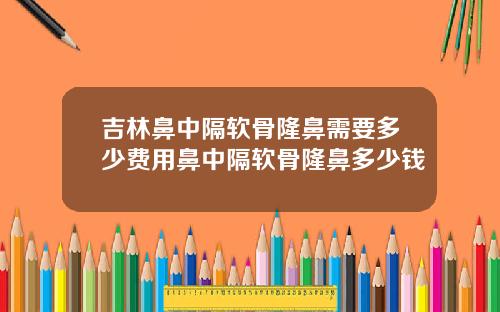 吉林鼻中隔软骨隆鼻需要多少费用鼻中隔软骨隆鼻多少钱