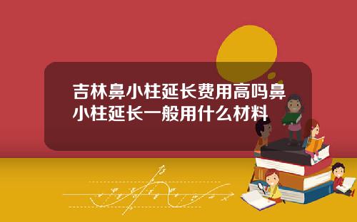 吉林鼻小柱延长费用高吗鼻小柱延长一般用什么材料