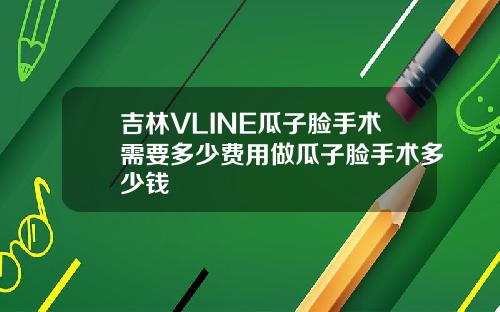 吉林VLINE瓜子脸手术需要多少费用做瓜子脸手术多少钱