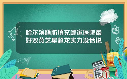 哈尔滨脂肪填充哪家医院最好双燕艺星超龙实力没话说