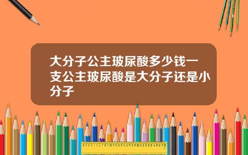 大分子公主玻尿酸多少钱一支公主玻尿酸是大分子还是小分子