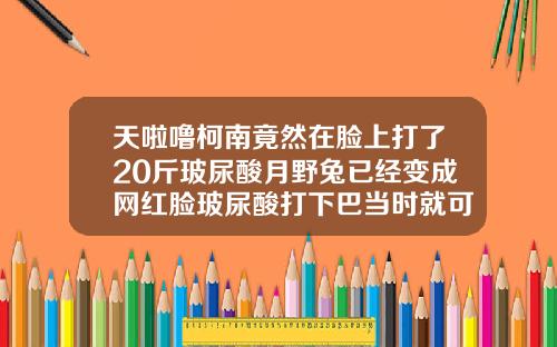 天啦噜柯南竟然在脸上打了20斤玻尿酸月野兔已经变成网红脸玻尿酸打下巴当时就可见效果了吗