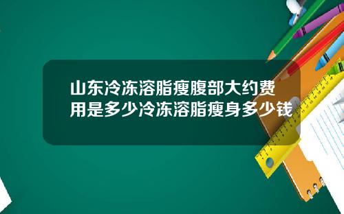 山东冷冻溶脂瘦腹部大约费用是多少冷冻溶脂瘦身多少钱