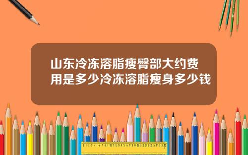 山东冷冻溶脂瘦臀部大约费用是多少冷冻溶脂瘦身多少钱