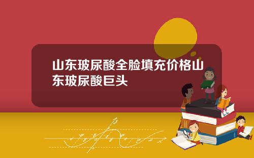 山东玻尿酸全脸填充价格山东玻尿酸巨头