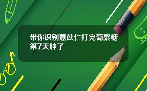 带你识别薏苡仁打完葡聚糖第7天肿了
