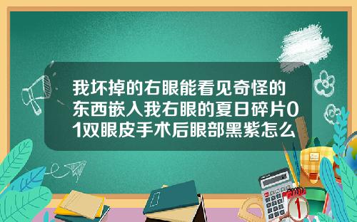 我坏掉的右眼能看见奇怪的东西嵌入我右眼的夏日碎片01双眼皮手术后眼部黑紫怎么办