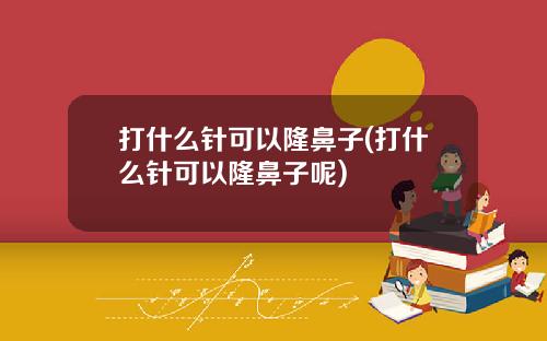 打什么针可以隆鼻子(打什么针可以隆鼻子呢)