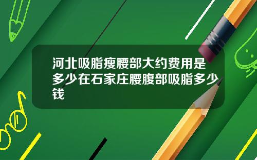 河北吸脂瘦腰部大约费用是多少在石家庄腰腹部吸脂多少钱