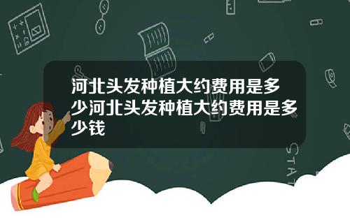河北头发种植大约费用是多少河北头发种植大约费用是多少钱