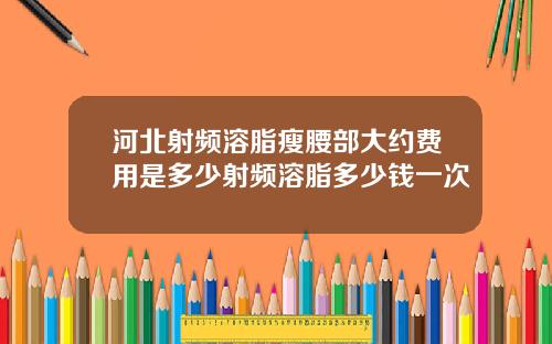 河北射频溶脂瘦腰部大约费用是多少射频溶脂多少钱一次