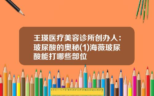 王瑛医疗美容诊所创办人：玻尿酸的奥秘(1)海薇玻尿酸能打哪些部位