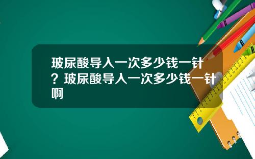 玻尿酸导入一次多少钱一针？玻尿酸导入一次多少钱一针啊