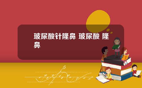 玻尿酸针隆鼻 玻尿酸 隆鼻