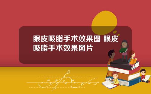 眼皮吸脂手术效果图 眼皮吸脂手术效果图片