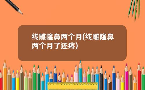 线雕隆鼻两个月(线雕隆鼻两个月了还疼)