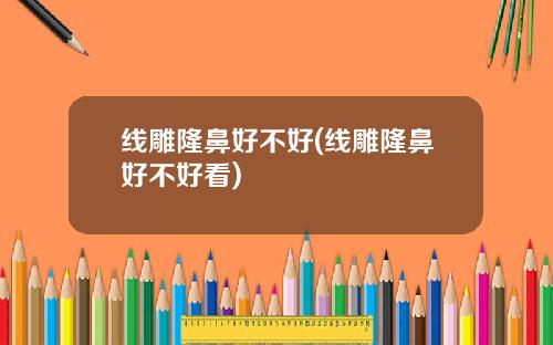线雕隆鼻好不好(线雕隆鼻好不好看)