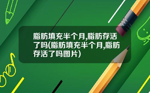 脂肪填充半个月,脂肪存活了吗(脂肪填充半个月,脂肪存活了吗图片)