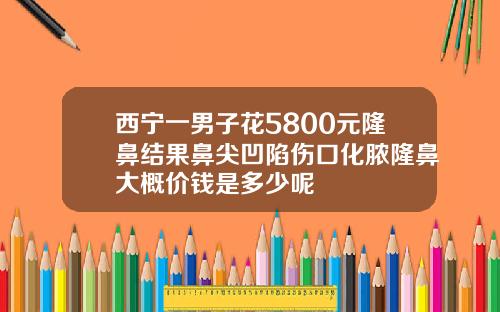 西宁一男子花5800元隆鼻结果鼻尖凹陷伤口化脓隆鼻大概价钱是多少呢