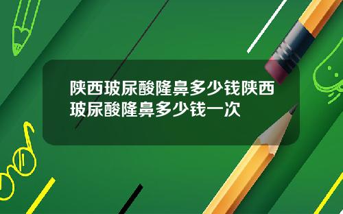 陕西玻尿酸隆鼻多少钱陕西玻尿酸隆鼻多少钱一次