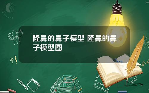 隆鼻的鼻子模型 隆鼻的鼻子模型图
