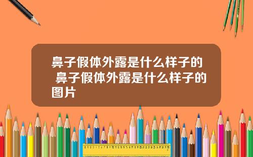 鼻子假体外露是什么样子的 鼻子假体外露是什么样子的图片