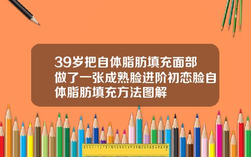 39岁把自体脂肪填充面部做了一张成熟脸进阶初恋脸自体脂肪填充方法图解