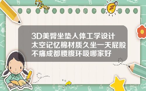 3D美臀坐垫人体工学设计太空记忆棉材质久坐一天屁股不痛成都腰腹环吸哪家好