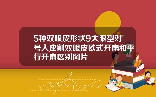 5种双眼皮形状9大眼型对号入座割双眼皮欧式开扇和平行开扇区别图片