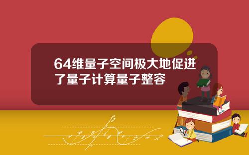 64维量子空间极大地促进了量子计算量子整容