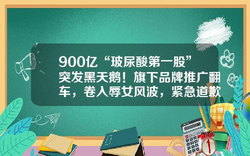 900亿“玻尿酸第一股”突发黑天鹅！旗下品牌推广翻车，卷入辱女风波，紧急道歉！今年双11还好吗？-m开头的玻尿酸品牌